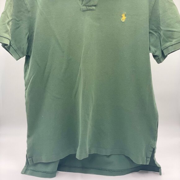 Polo Ralph Lauren Men's Green with Yellow Logo, Large Custom Fit - Picture 2 of 4